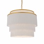 Brompton - Luxury Tiered White Fringe Feature Pendant - Large t