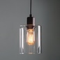 Teri - Contemporary Matt Black and Glass Pendant Light