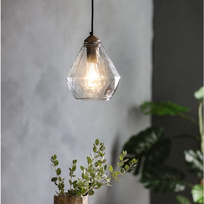 Lily – Glass and Gold Pendant Light