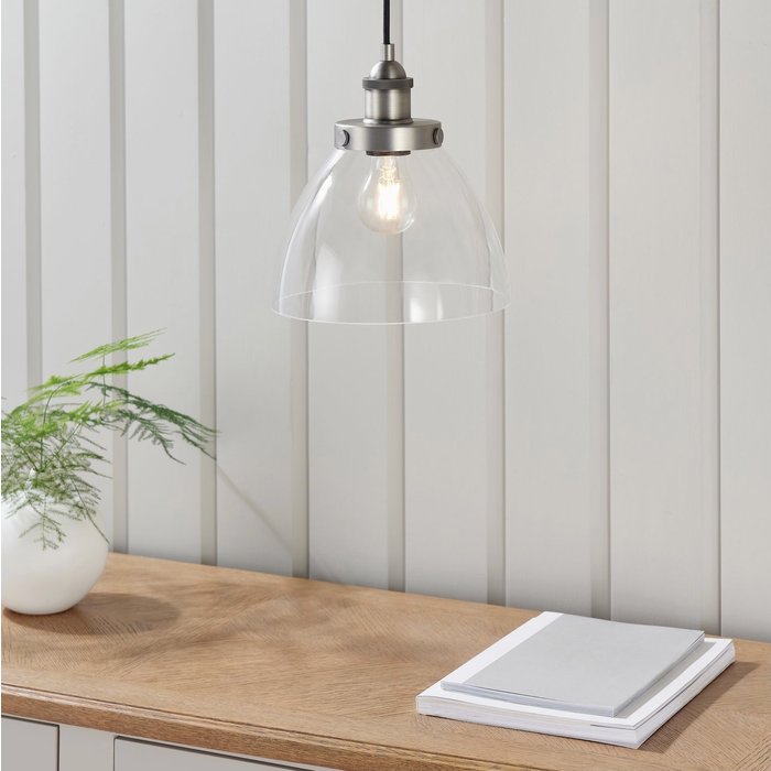 Ernest – Industrial Pendant Light with Glass Shade
