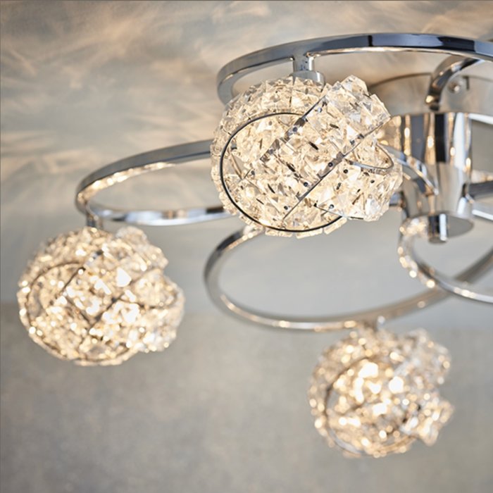 Talya – Beautiful 5 Light Clustered Glass Ceiling Light