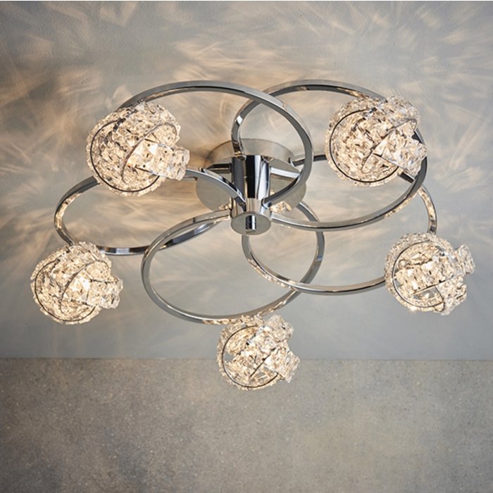 Talya – Beautiful 5 Light Clustered Glass Ceiling Light