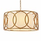 Dale - Luxury Drum Feature Pendant - Gold & White