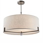 Mayfair - 3 Light Drum Hotel Style Feature Light - Bronze & Natural Linen