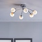 Swirl - Art Glass 6 Light Semi Flush Ceiling Light