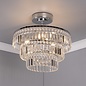 Erte - Semi Flush Art Deco Crystal Chandelier