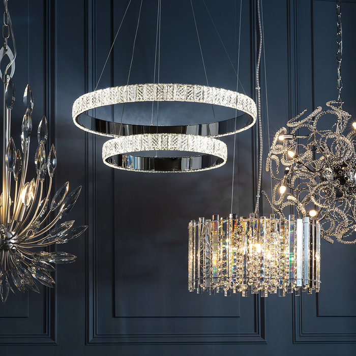 Houston Double -  Double Crystal Ring Feature Light