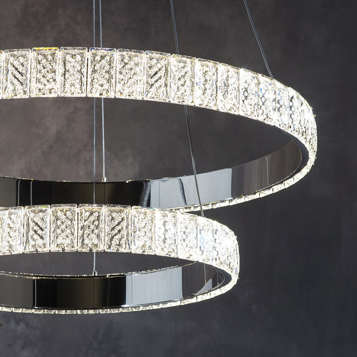 Houston Double -  Double Crystal Ring Feature Light