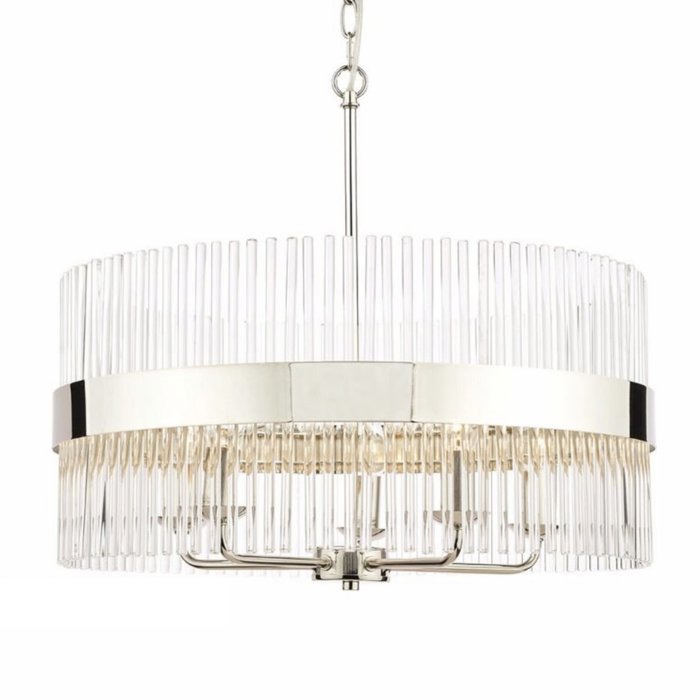 Alexa – 5 Light Pendant with Glass Rod Feature Shade – Laura Ashley