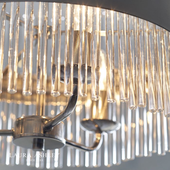 Alexa – 5 Light Pendant with Glass Rod Feature Shade – Laura Ashley