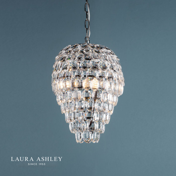 Leon – 3 Light Teardrop Crystal Pendant Ceiling Light – Laura Ashley