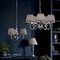 Ellis – Polished Chrome 3 Light Chandelier with Grey Shades – Laura Ashley