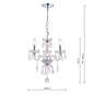 Harriet – Crystal & Polished Chrome Chandelier with 3 Lights – Laura Ashley