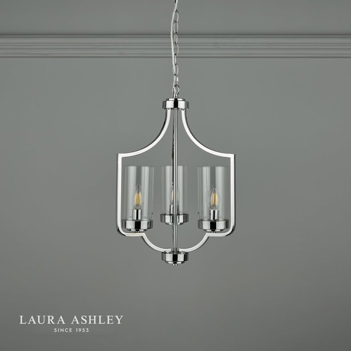 Joseph – Polished Chrome 3 Light Chandelier – Laura Ashley