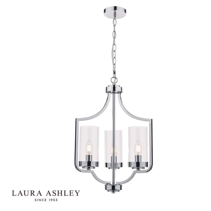 Joseph – Polished Chrome 3 Light Chandelier – Laura Ashley