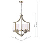 Joseph – Antique Brass Chandelier with 5 lights – Laura Ashley