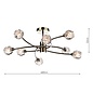 Toronto – 8 Light Semi Flush – Antique Brass