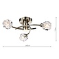 Toronto – 3 Light Semi Flush - Antique Brass