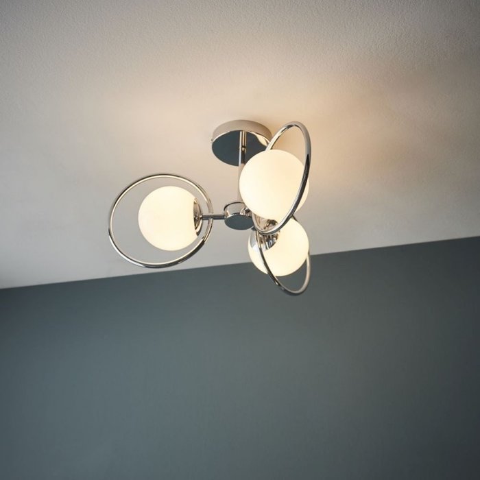 Saturn – 3 Light Semi Flush Contemporary Ceiling Light