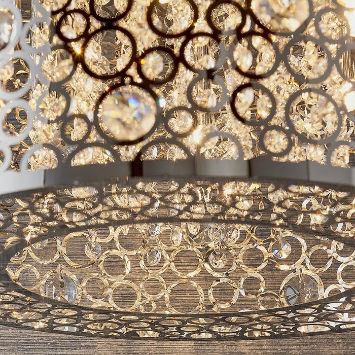 Sallie - Modern Flush Crystal Ceiling Light