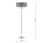 Sorrento – Polished Nickel Floor Lamp with Charcoal Shade – Laura Ashley