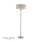 Sorrento – Brushed Chrome Floor Lamp with Natural Shade – Laura Ashley