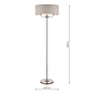 Sorrento – Brushed Chrome Floor Lamp with Natural Shade – Laura Ashley