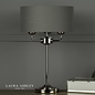 Sorrento – Polished Nickel Table Lamp with Charcoal Shade – Laura Ashley