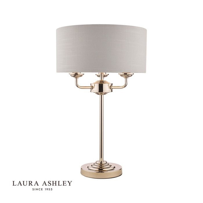 Sorrento – Classic Nickel Table Lamp with Silver Shade – Laura Ashley