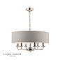 Sorrento – Polished Nickel 6 Light Ceiling Light with Silver Shade – Laura Ashley