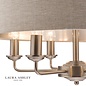 Sorrento – Brushed Chrome 6 Light Ceiling Light with Natural Shade – Laura Ashley