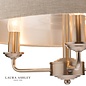 Sorrento – Brushed Chrome 3 Light Ceiling Light with Natural Shade – Laura Ashley