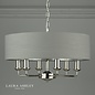 Sorrento – Nickel 6 Light Ceiling Light with Charcoal Shade – Laura Ashley