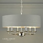 Sorrento – Nickel 6 Light Ceiling Light with Charcoal Shade – Laura Ashley