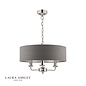 Sorrento – Nickel 3 Light Ceiling Light with Charcoal Shade – Laura Ashley