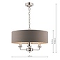 Sorrento – Nickel 3 Light Ceiling Light with Charcoal Shade – Laura Ashley