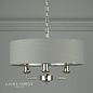 Sorrento – Nickel 3 Light Ceiling Light with Charcoal Shade – Laura Ashley