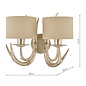 Mulroy – Antler Double Wall Light with Shades – Laura Ashley