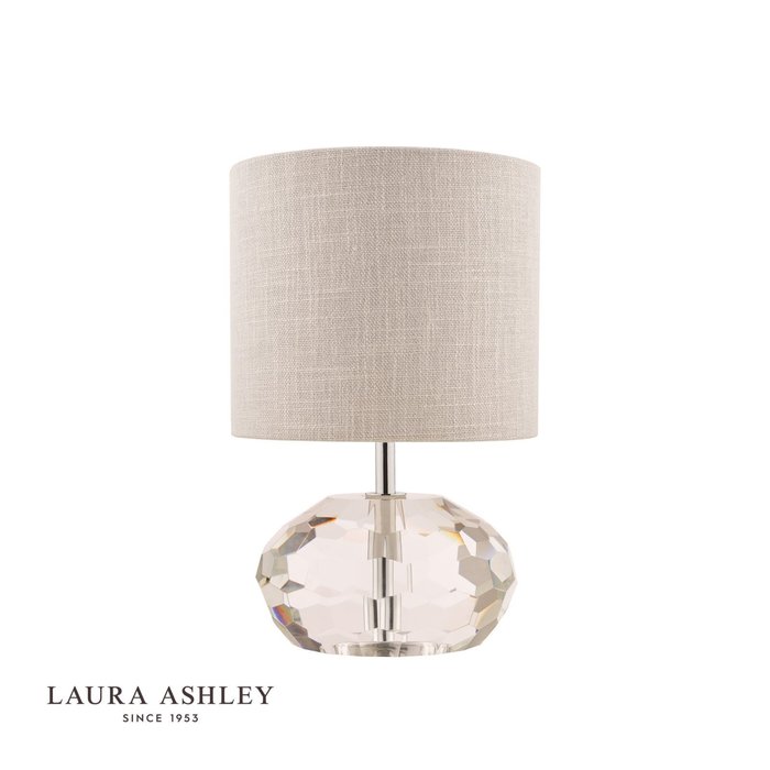 Pumpkin – Crystal Glass Table Lamp with Ivory Shade – Laura Ashley