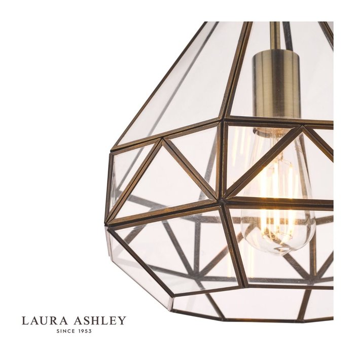 Zaria – Timeless Antique Brass Pendant Light – Laura Ashley