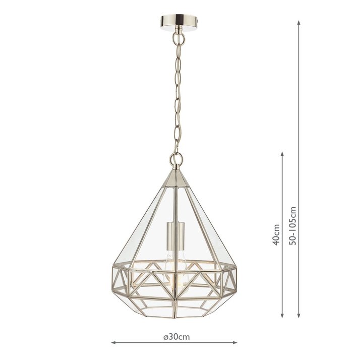 Zaria – Beautiful Polished Nickel Pendant Light – Laura Ashley