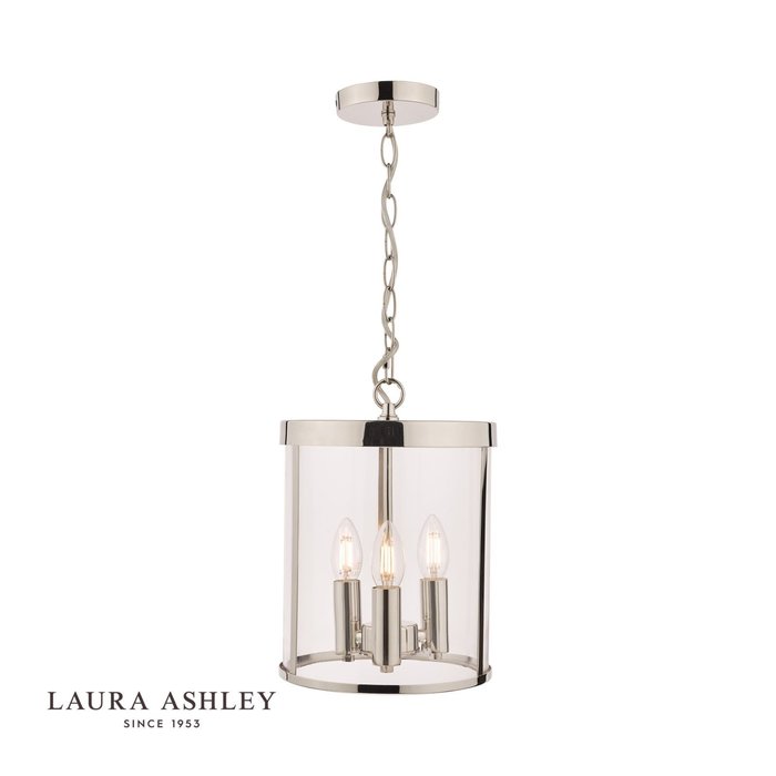 Selbourne – Polished Nickel Lantern Ceiling Light – Laura Ashley