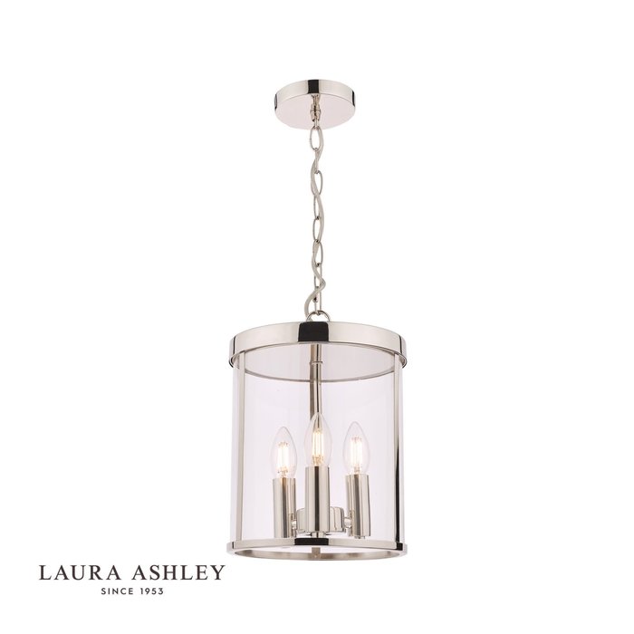 Selbourne – Polished Nickel Lantern Ceiling Light – Laura Ashley