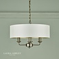 Sorrento – Antique Brass 3 Light Ceiling Light with Ivory Shade – Laura Ashley