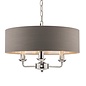 Sorrento – Nickel 3 Light Ceiling Light with Charcoal Shade – Laura Ashley