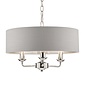 Sorrento – Polished Nickel 3 Light Ceiling Light with Silver Shade – Laura Ashley