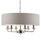 Sorrento – Polished Nickel 6 Light Ceiling Light with Silver Shade – Laura Ashley