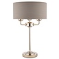 Sorrento – Polished Nickel Table Lamp with Charcoal Shade – Laura Ashley