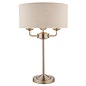 Sorrento – Brushed Chrome Table Lamp with Natural Shade – Laura Ashley