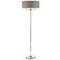 Sorrento – Polished Nickel Floor Lamp with Charcoal Shade – Laura Ashley